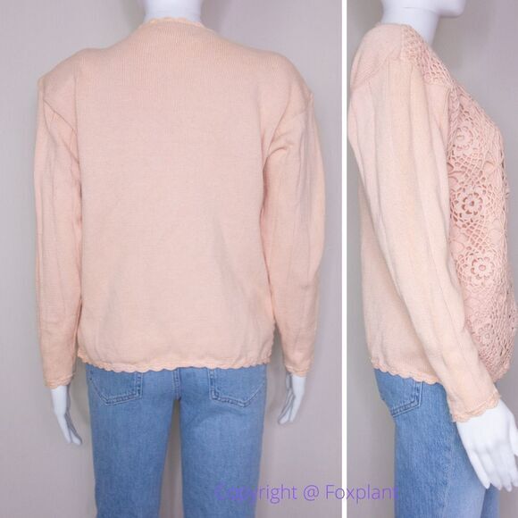 Vintage Franco's 100% cotton dusty pink sweater, women's size S - Picture 2 of 16